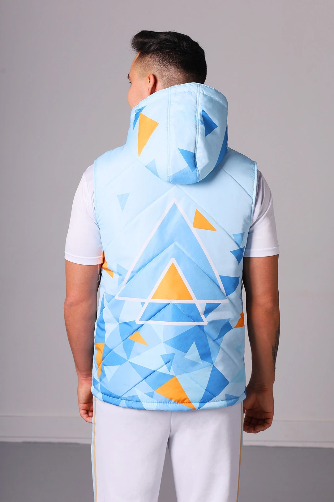 Жилет Стивен на синтепоне с капюшоном унисекс, с полной запечаткой "Stiven"#3