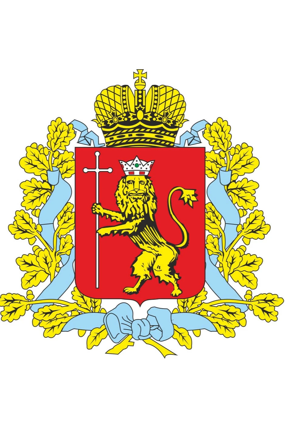 Герб Владимирской области 53х61 см, печатный#1 Герб Владимирской области 53х61 см, печатный#1