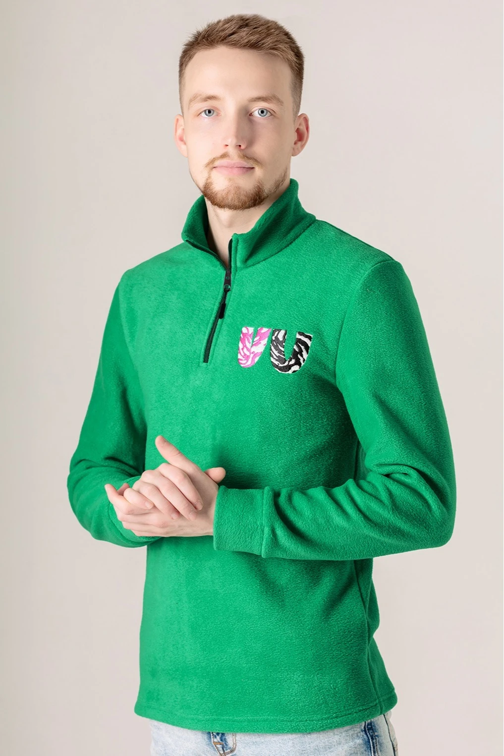 Толстовка Саймон флисовая унисекс, однотонная#3