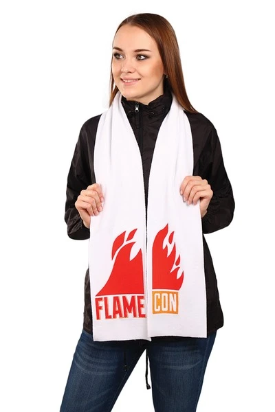 Шарф флисовый однослойный 15х150 см, однослойный "Con Flame"#4