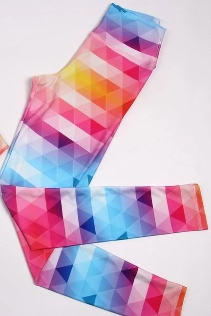 Легинсы женские с широким поясом с принтом "Pixels"#1