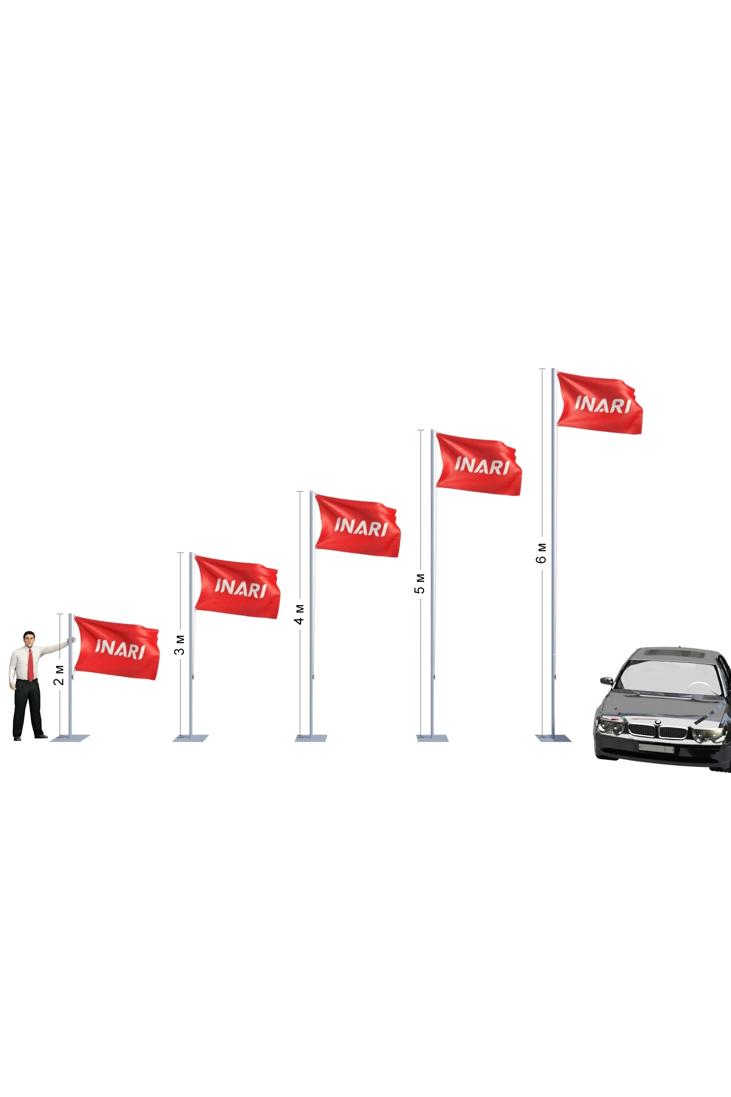 Флагшток Моби Стандарт из алюминия 5 м#4