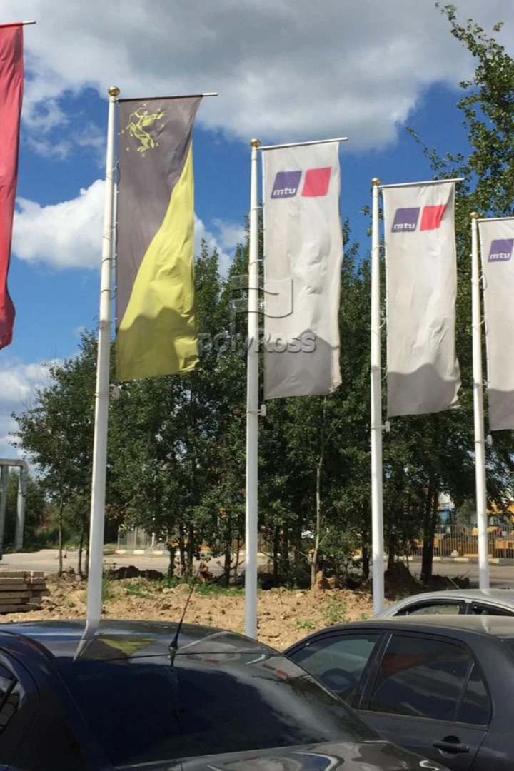 Аренда флагштока из стекловолокна с открытым механизмом 6 м#3