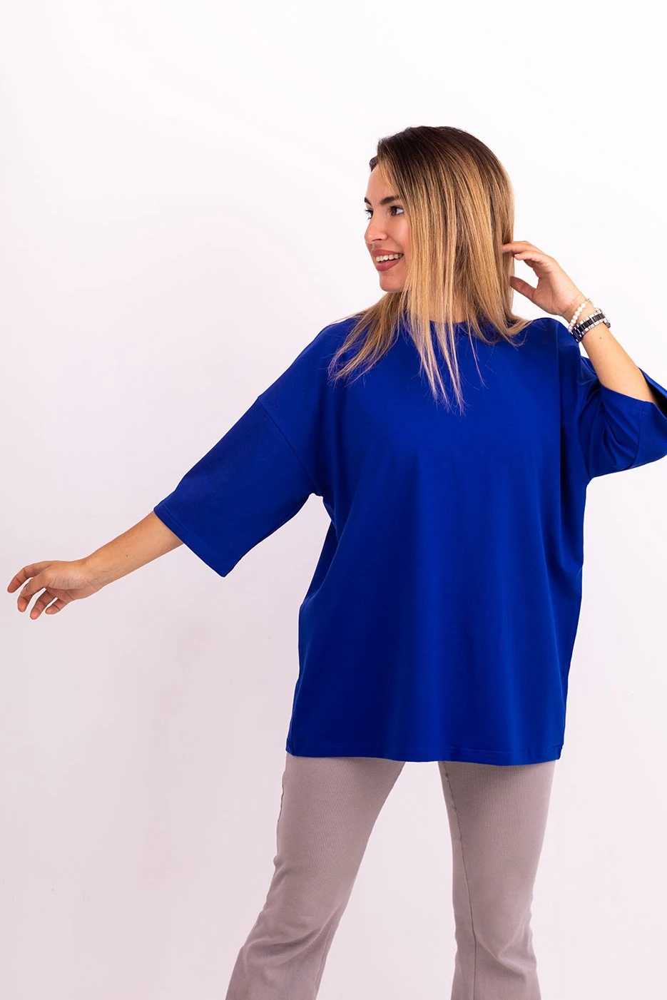 Футболка Ричмонд оверсайз унисекс однотонная (хлопок)#6