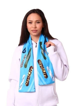 Шарф двухслойный утепленный 15х120 см, с полной запечаткой#1