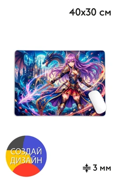Купить коврик для мыши 40х30 см с полной запечаткой
