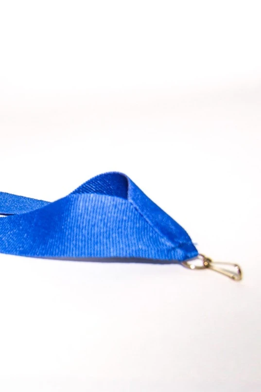 Купиь ленту для медали репс ширина 2,2 см, с карабином синюю