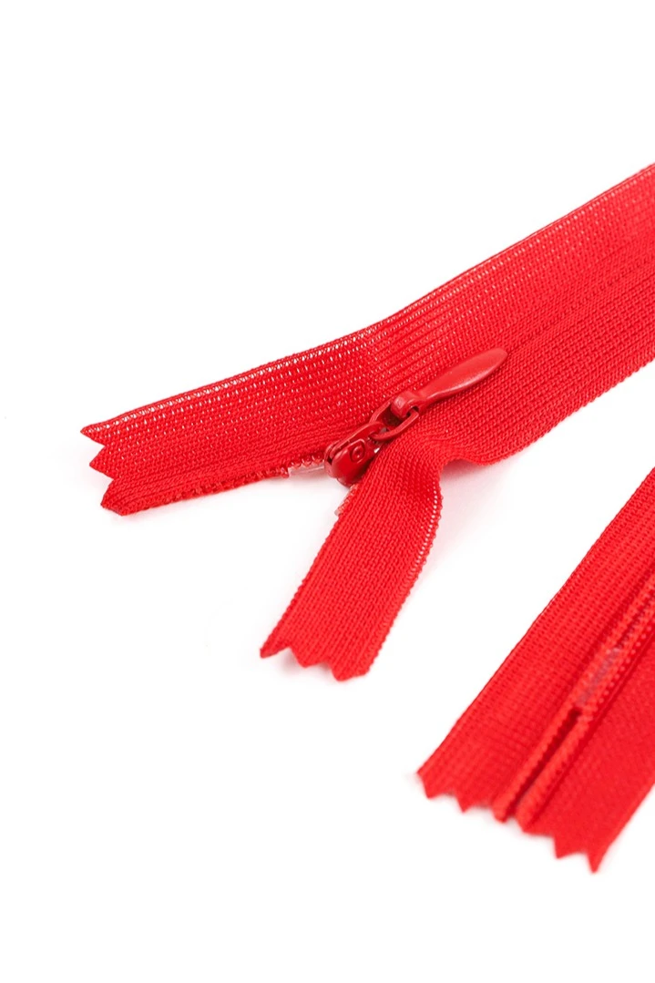 Купить молнию тип 3 потайная неразъемная 50 см, красную