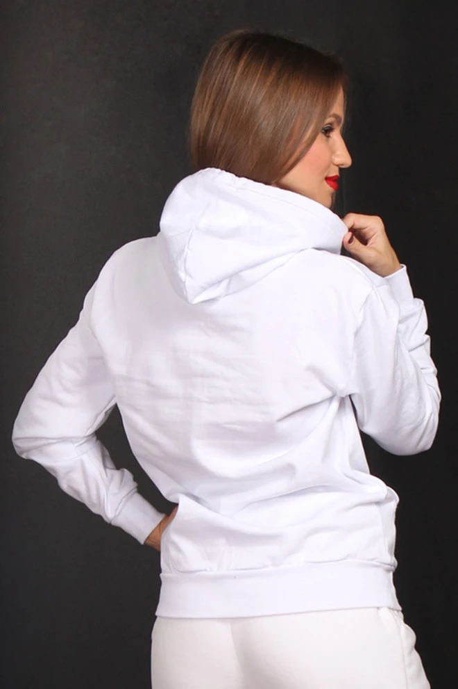 Купить белую толстовку Кенго унисекс "Glowbyte" белая