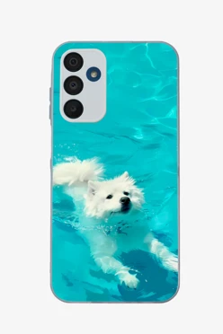 Купить чехол для Samsung A15 с принтом "Dog in the pool"