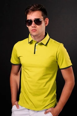 Купить футболку Поло Лайн унисекс лимонную