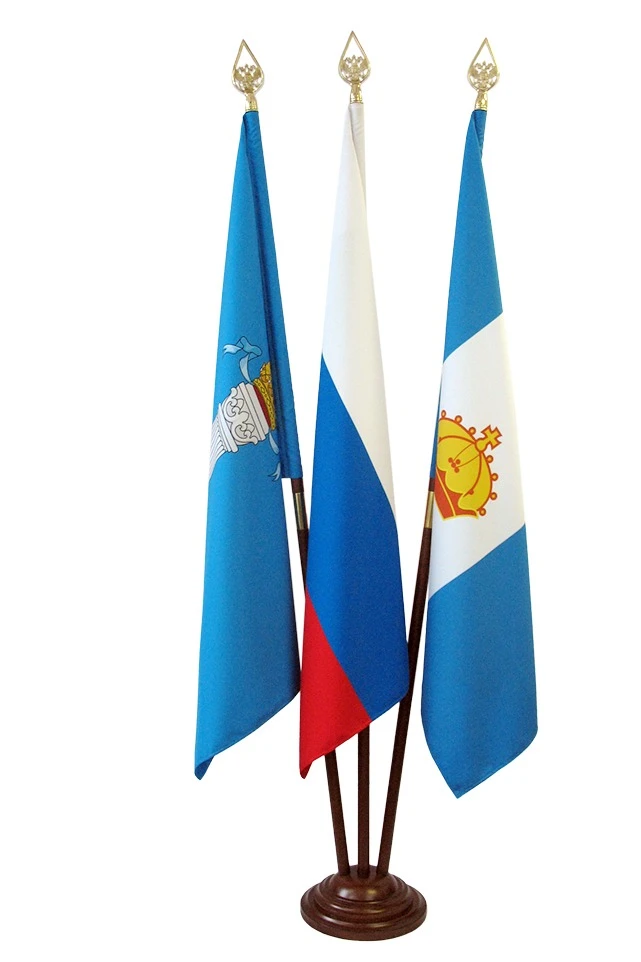 Подставка деревянная с основанием Блин (бук) 3 штока 2,5 м#1