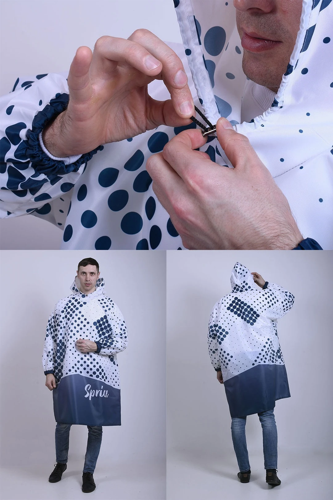 Дождевик Слайм унисекс с полной запечаткой "Rain"#1