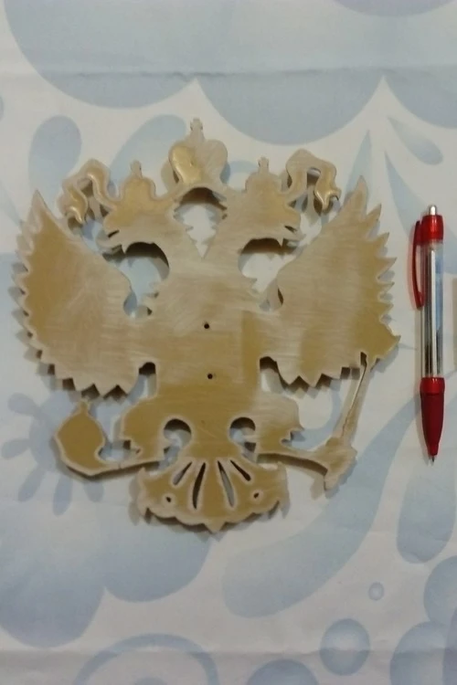 Гербовый орёл РФ 21х23 см, краска#5