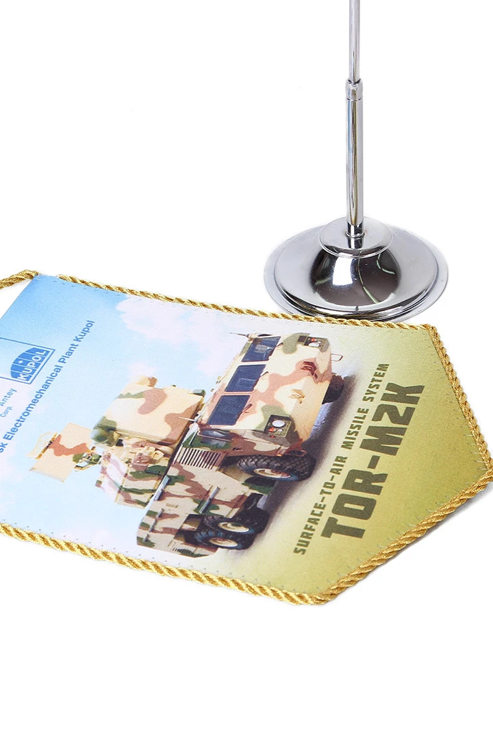 Вымпел Угол печатный из атласа со шнуром и кистью, 15х22 см "TOR-M2K"#2