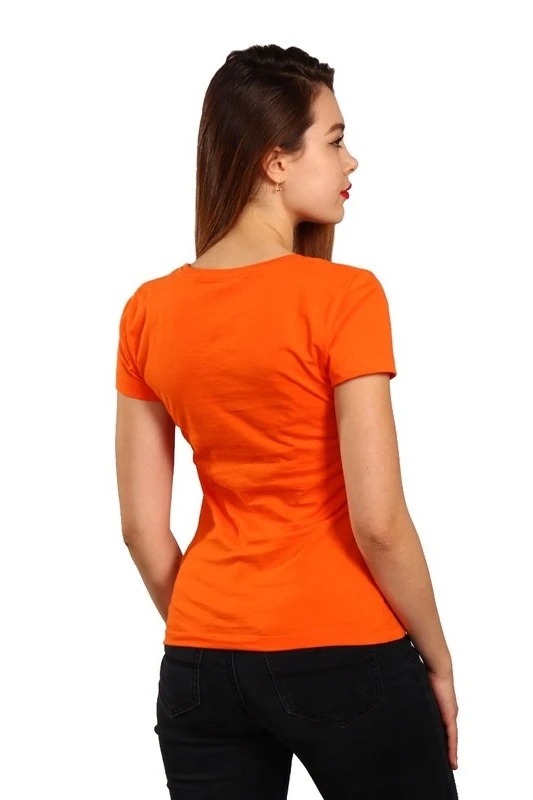 Купить футболку Премиум женскую оранжевую
