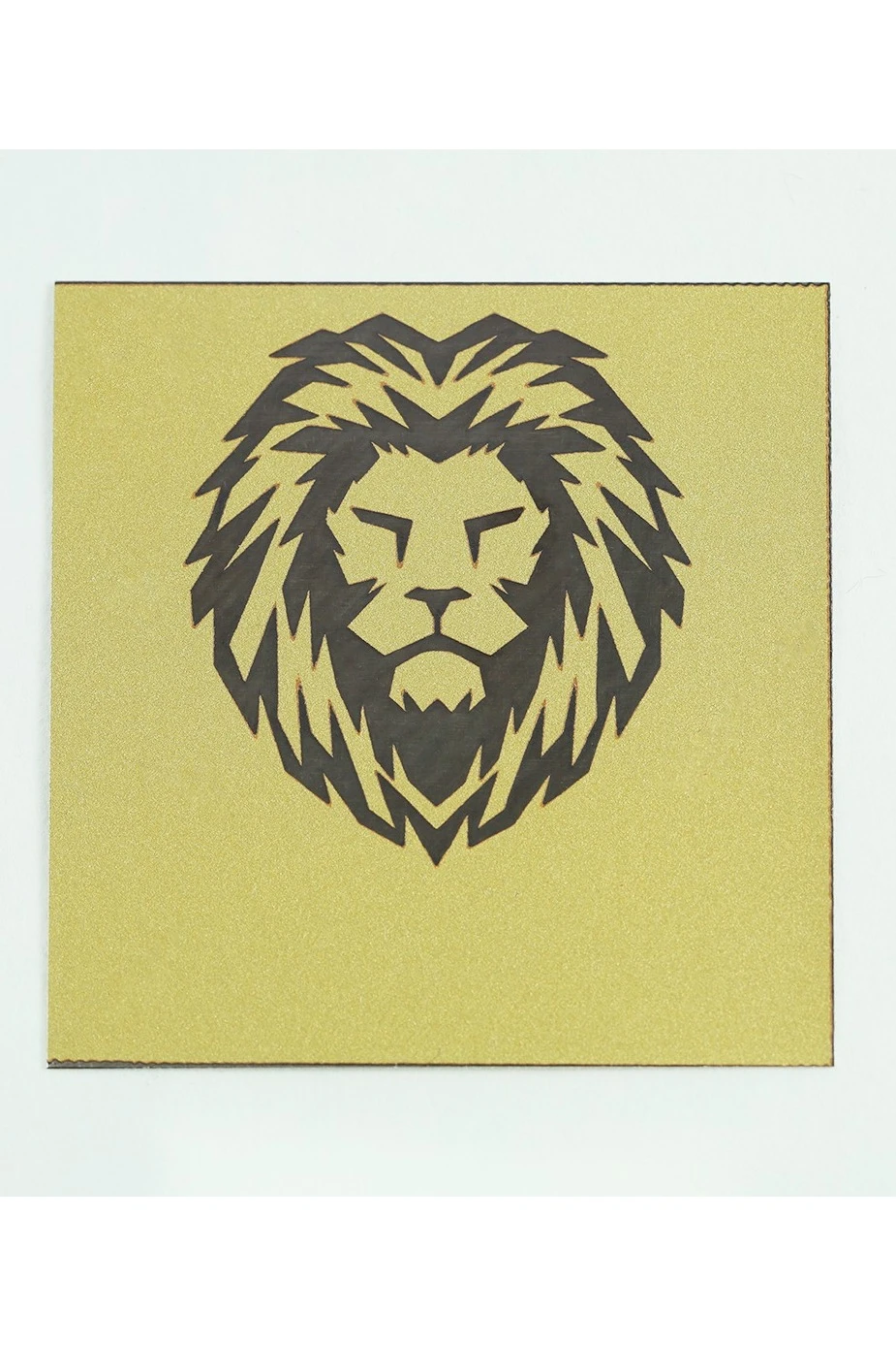 Алюминий матовый с клеевой основой 200х300 мм 0,45 мм, золото/черный#1