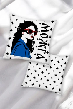 Купить подушку 40х40 см, с принтом "Mozhga"