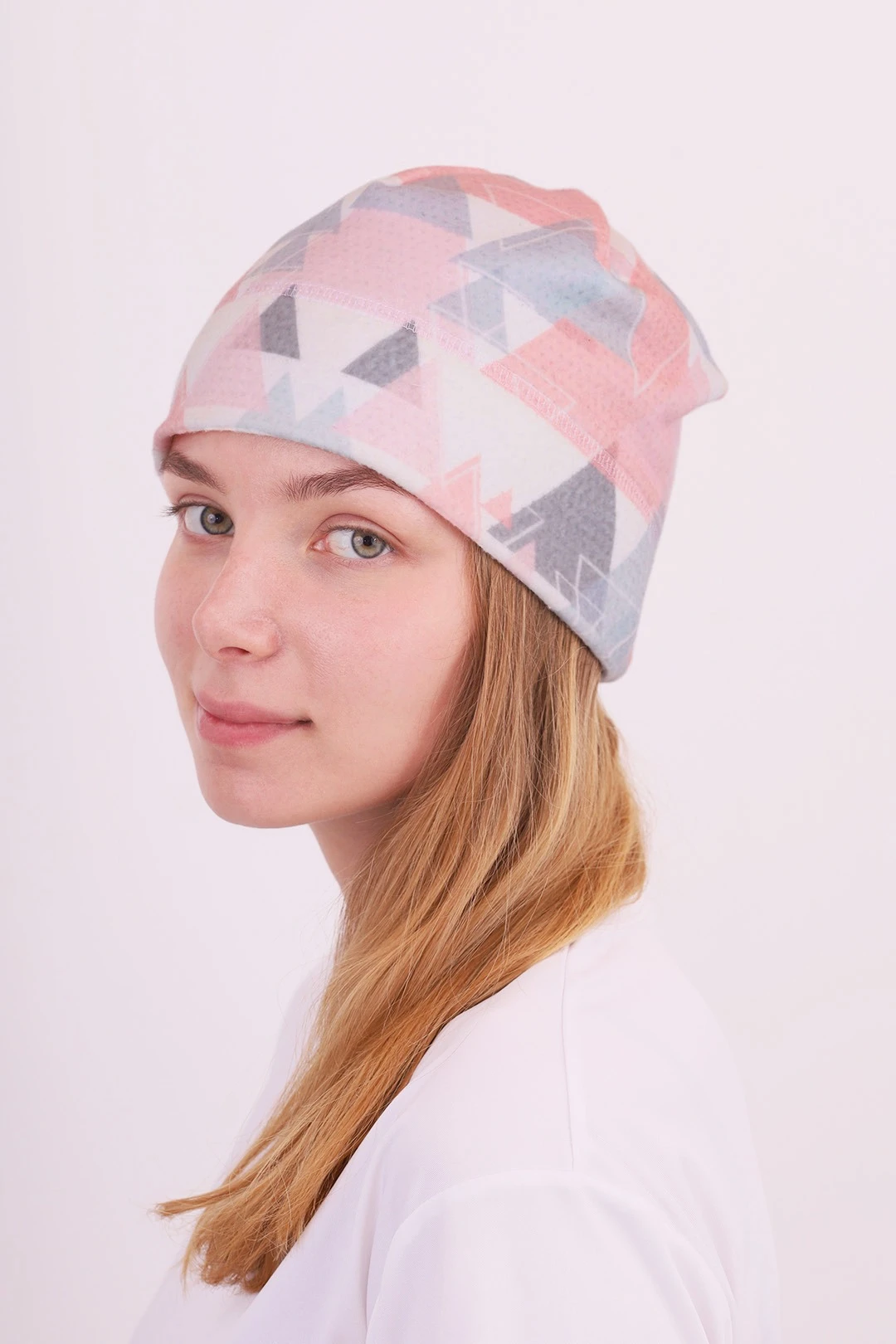 Шапка Лав флисовая однослойная взрослая, с полной запечаткой#5