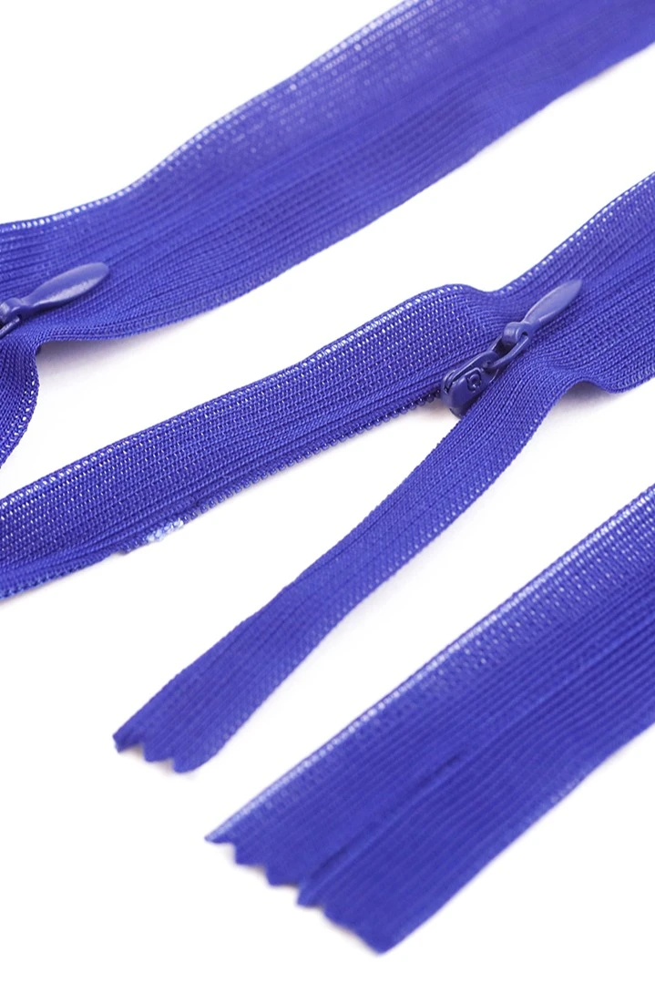 Молния спиральная потайная неразъемная 50 см, тип 3, василек#2