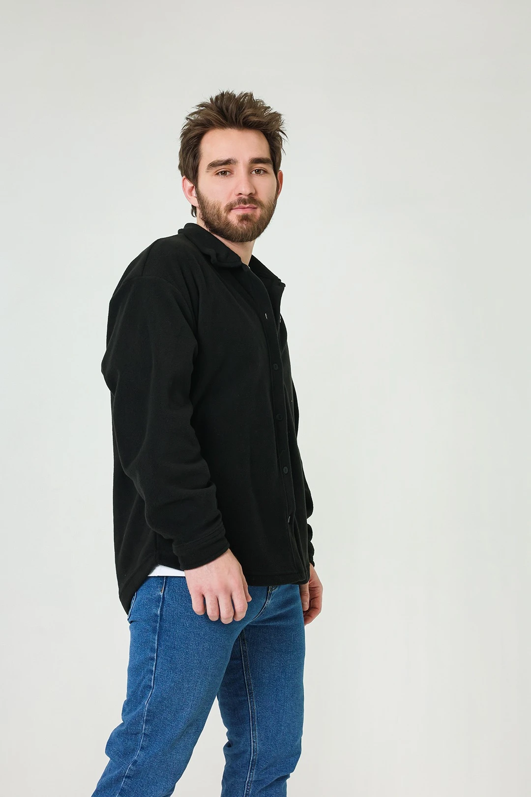 Рубашка Трэвис флисовая унисекс, однотонная#2