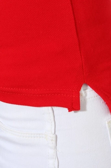 Поло Престиж женская (Modern) однотонная красная (хлопок)#9