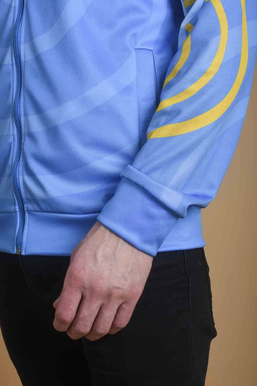 Балахон Ронни унисекс из адидаса с полной запечаткой "Light blue"#1