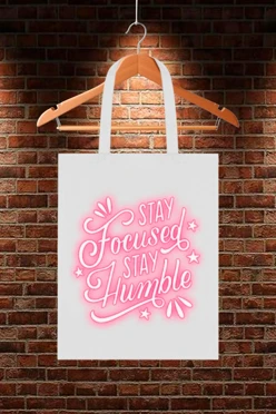 Купить сумку Румми из канваса 35х45 см, с принтом "Stay Focused" Купить сумку Румми из канваса 35х45 см, с принтом "Stay Focused"