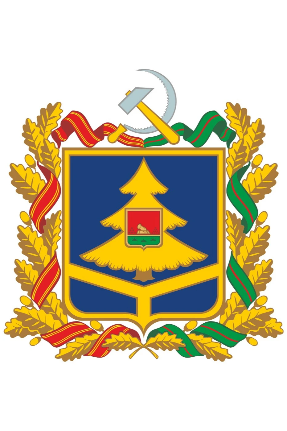 Герб Брянской области  53х61 см, печатный#1