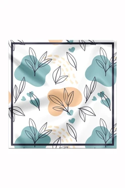 Купить платок Шанель 70х70 см, с полной запечаткой "Mini garden"