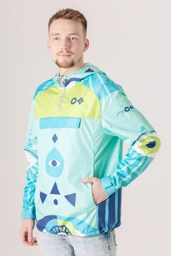Купить анорак Рэйбел с капюшоном унисекс, с полной запечаткой "Oko"