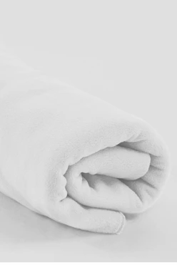 Купить плед Эконом (без обработки) флисовый 120х160 см, однотонный белый