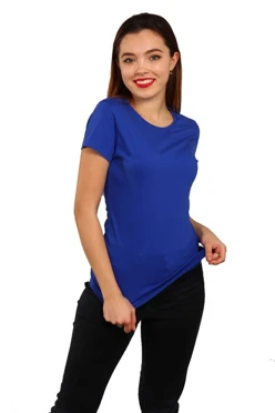 Купить футболку Премиум женскую синюю