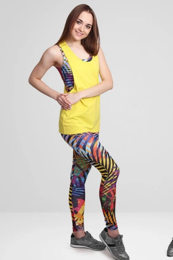 Комплект 3в1 женский комбинированный "Colored tropics"#1