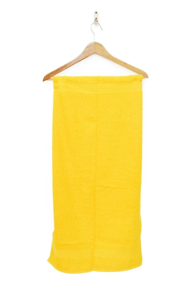 Полотенце махровое 50х90 см (Ituma), однотонное желтое#5