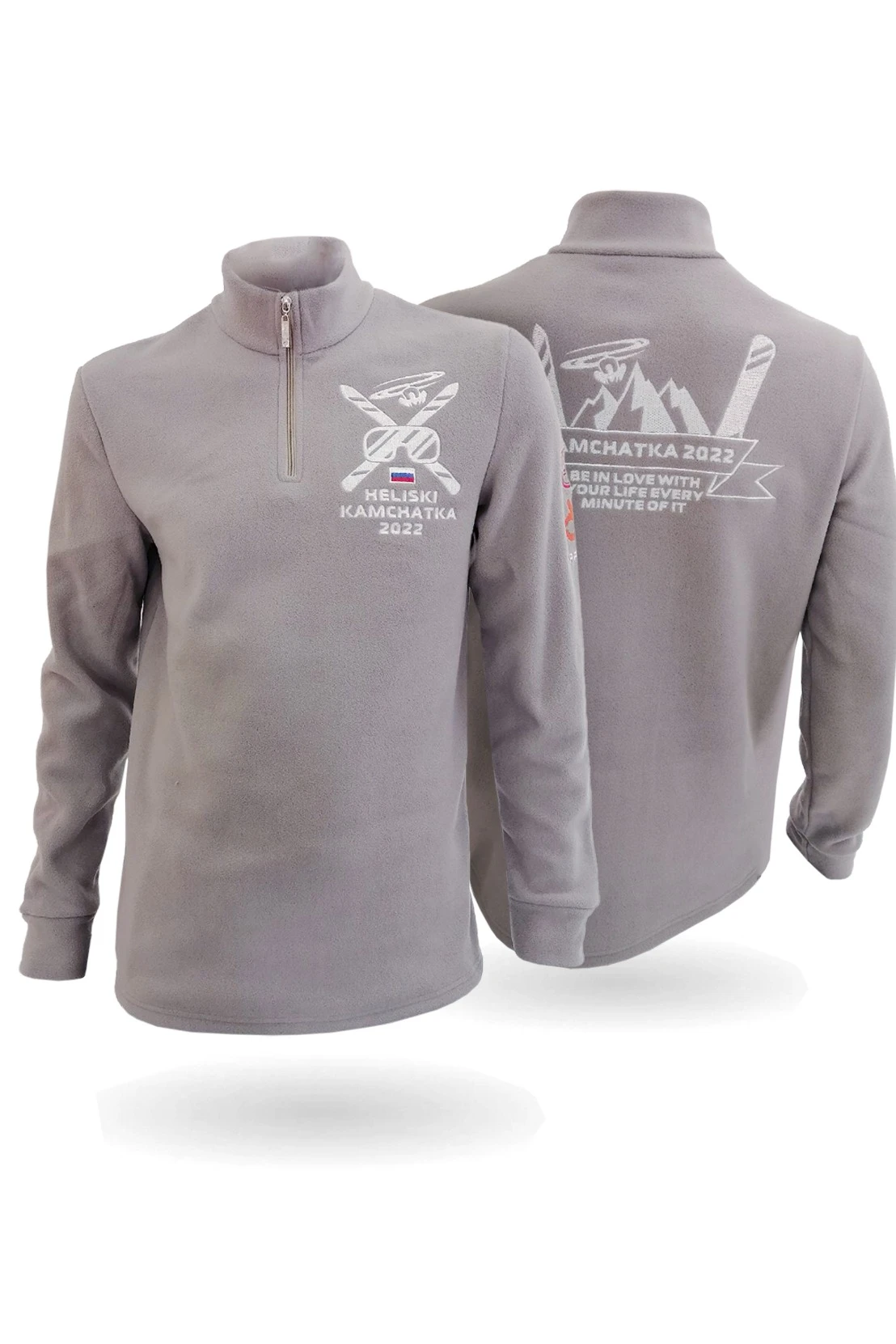 Толстовка Саймон флисовая унисекс, однотонная серая#3