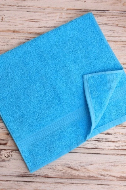 Полотенце махровое 40х70 см (Ituma), однотонное светло-голубое#3