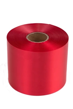 Купить ленту сaтин шириной 100 мм, однотонную красную