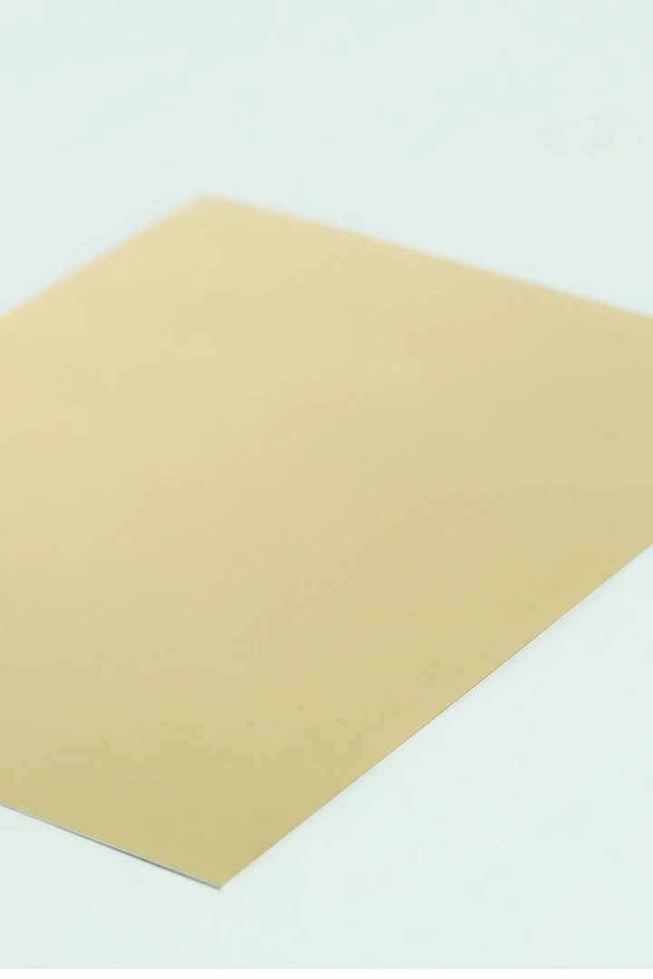 Купить алюминий зеркальный односторонний 600х300 мм 0,5 мм, золото