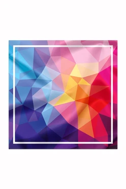 Купить платок Шанель 80х80 см, с полной запечаткой "Geometric gradient"