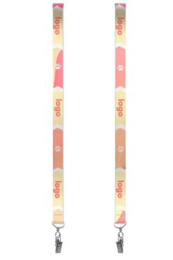 Купить ленту для бейджа блекаут ширина 2,5 см, с клипсой, с печатью "Logo 3"