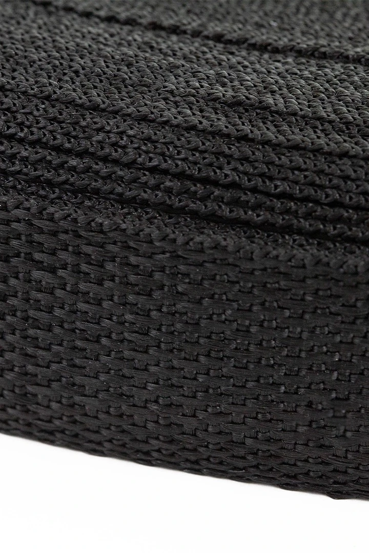 Лента ременная ширина 3 см, oднотонная черная#3