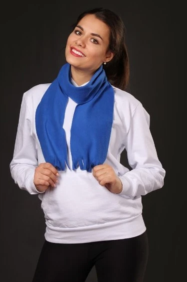 Шарф флисовый однослойный 15х120 см, однотонный#2