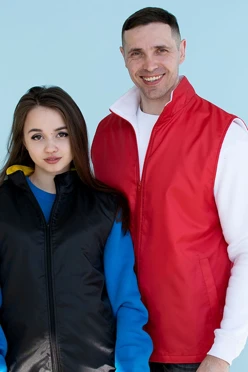 Купить жилет Райли унисекс, однотонный красный