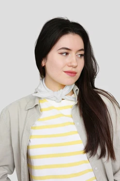 Купить бандану трикотажную взрослую 50х50 см, однотонную белую