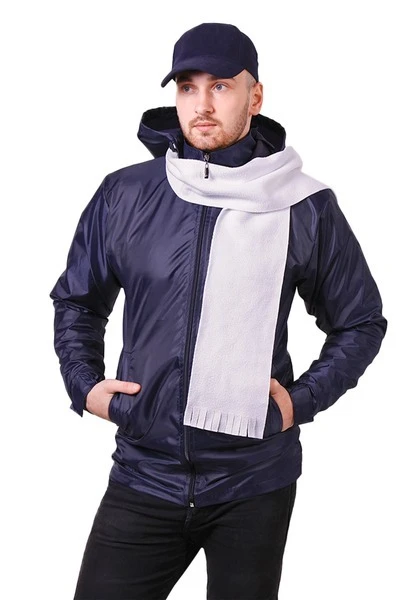 Шарф флисовый однослойный 15х150 см, однотонный#5