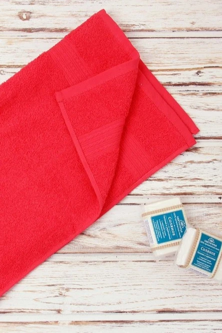 Купить полотенце махровое 50х90 см красное