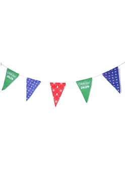 Флажная лента с печатью, треугольник#2