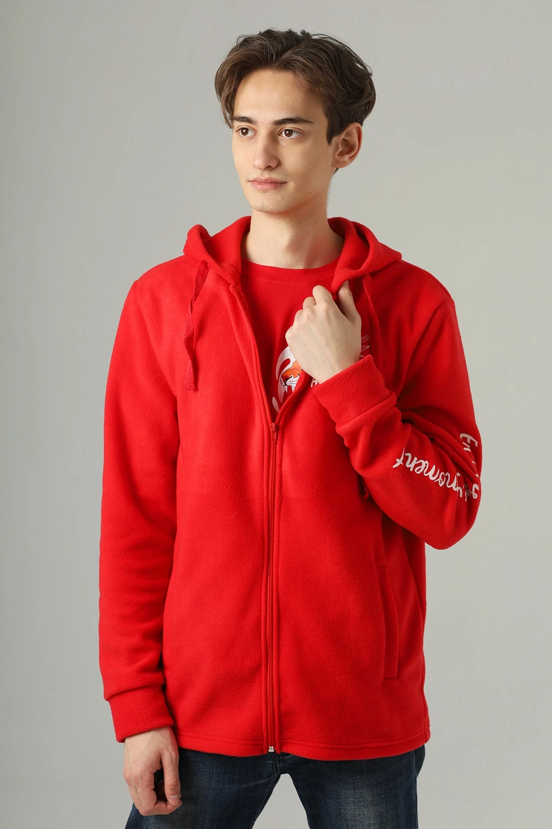 Купить толстовку Харисон флисовую без капюшона унисекс, однотонную "Autumn"