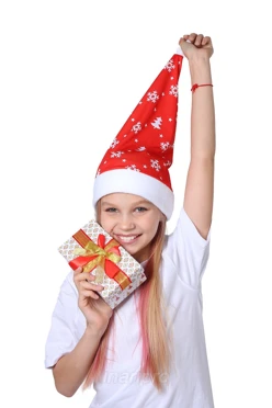 Колпак Новогодний с принтом "Snowfall"#2